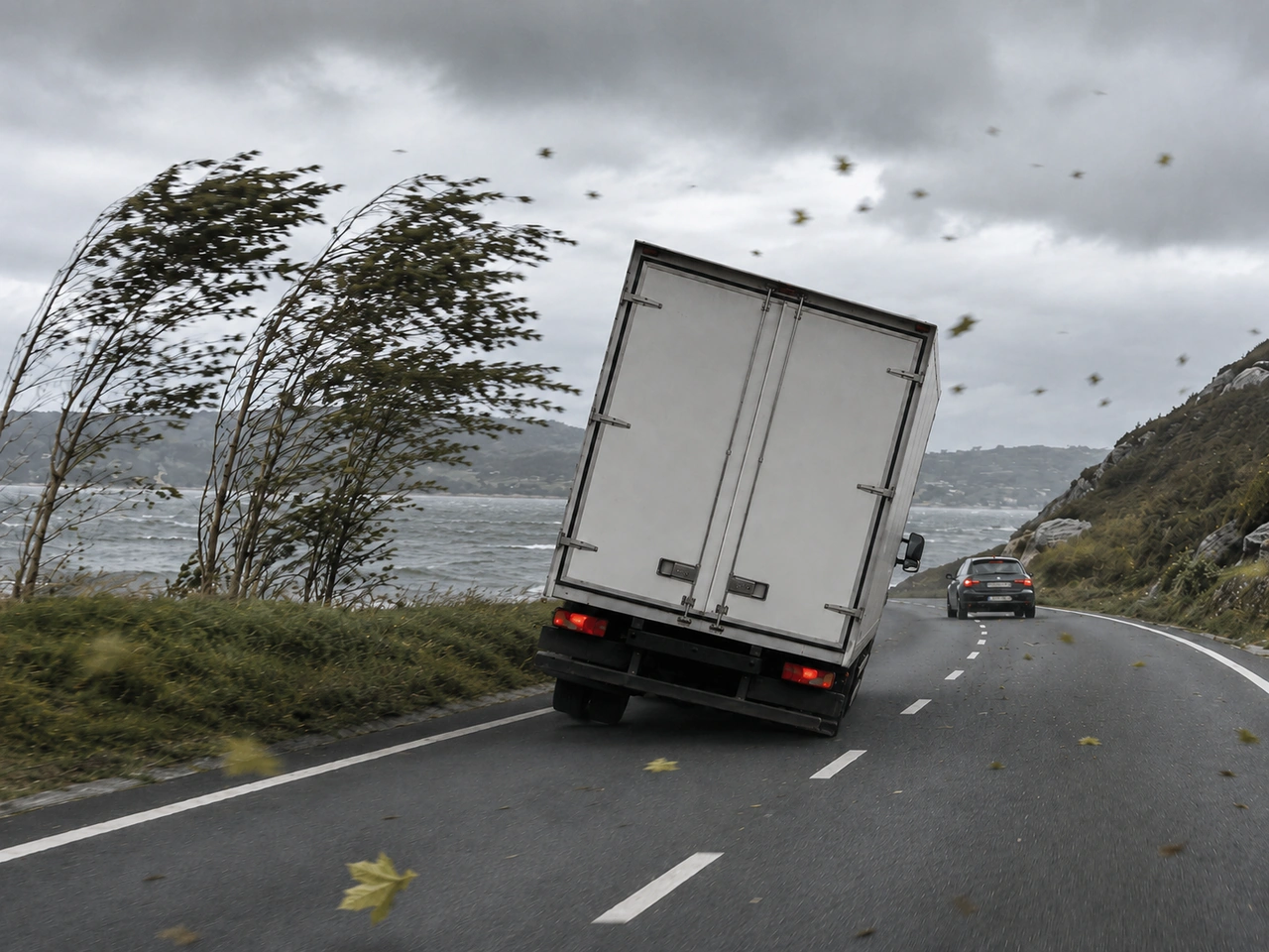 Which vehicles are especially vulnerable to strong crosswinds?