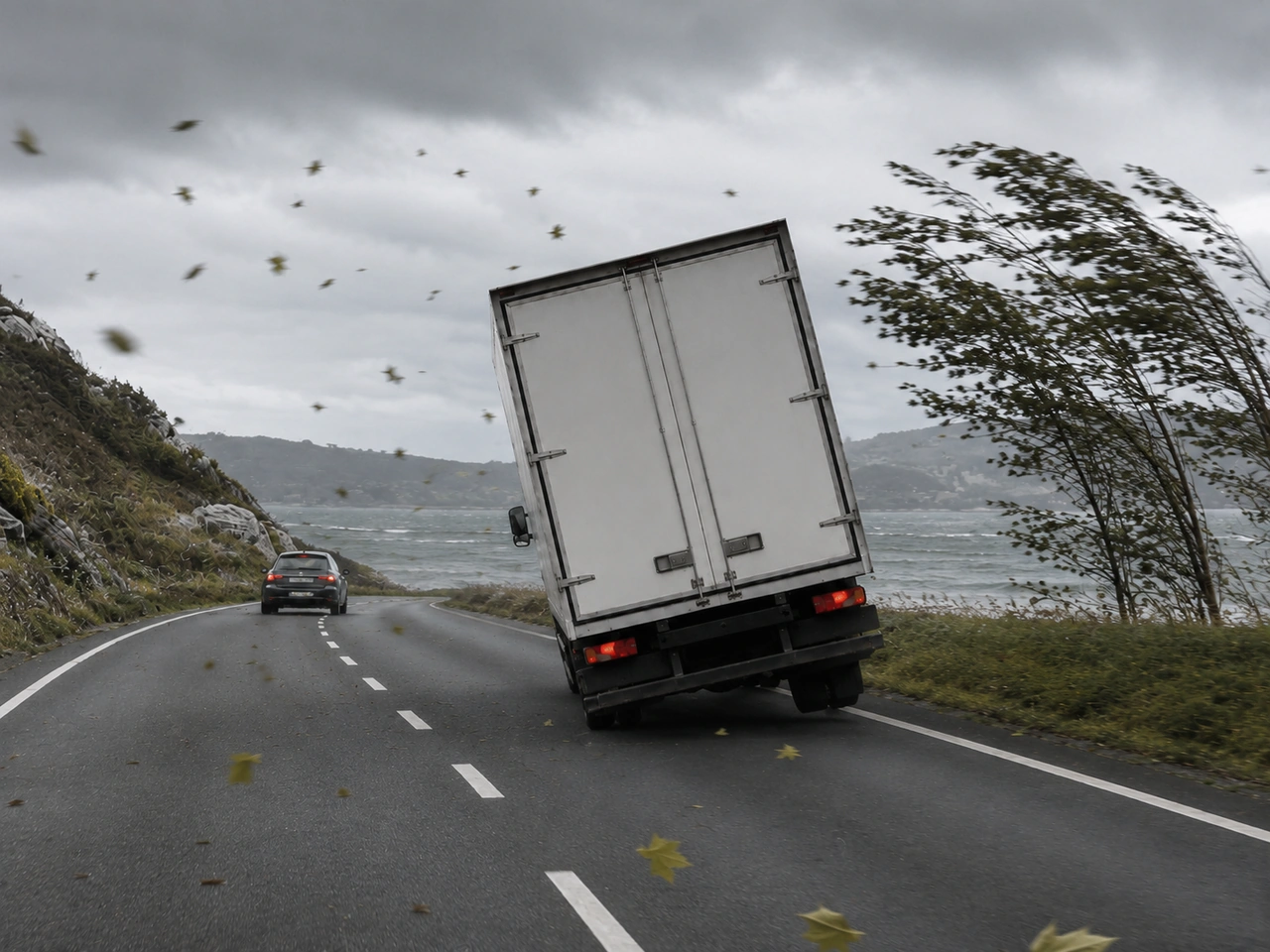 Which vehicles are especially vulnerable to strong crosswinds?