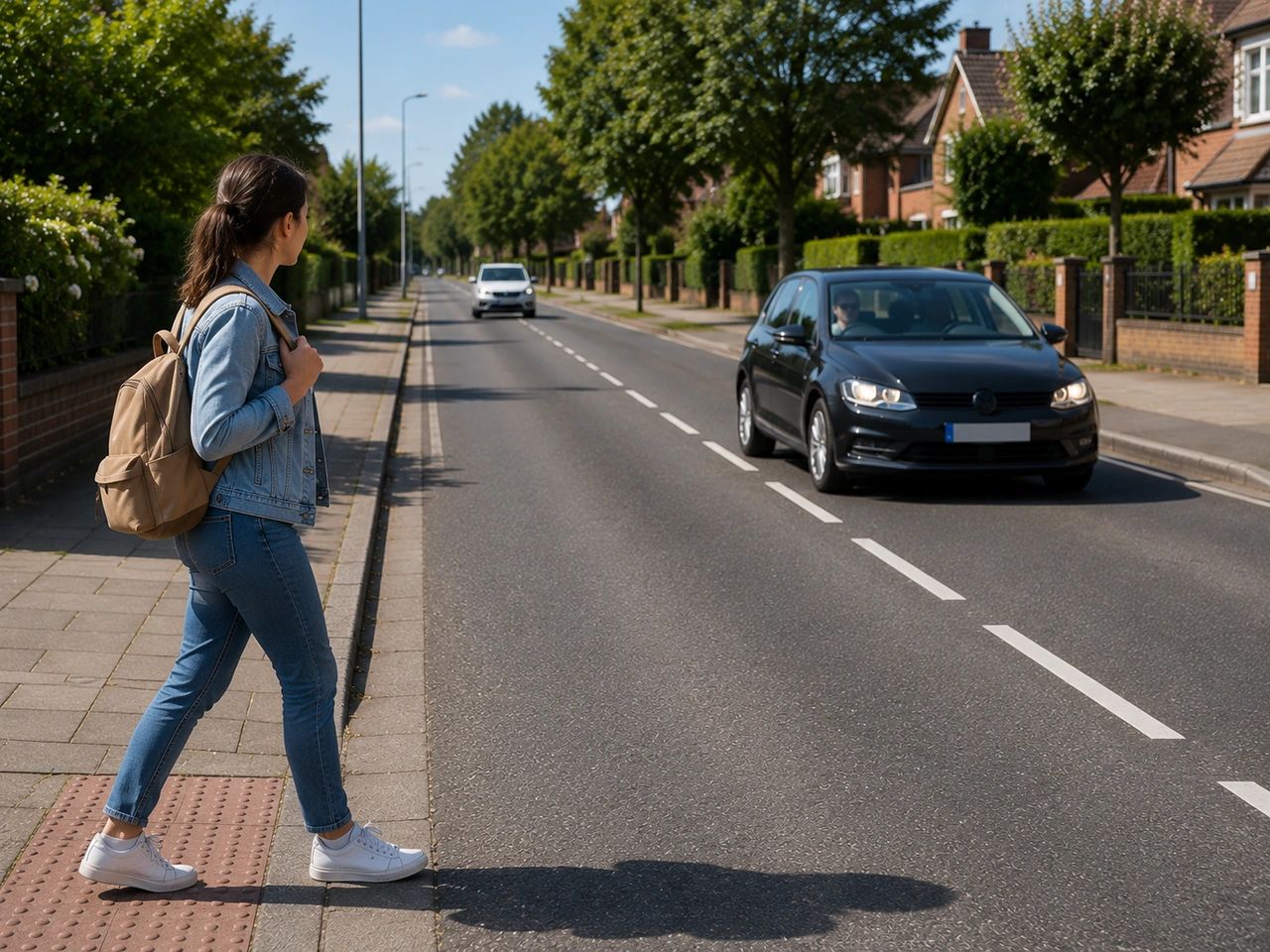 What should you do before crossing the road?