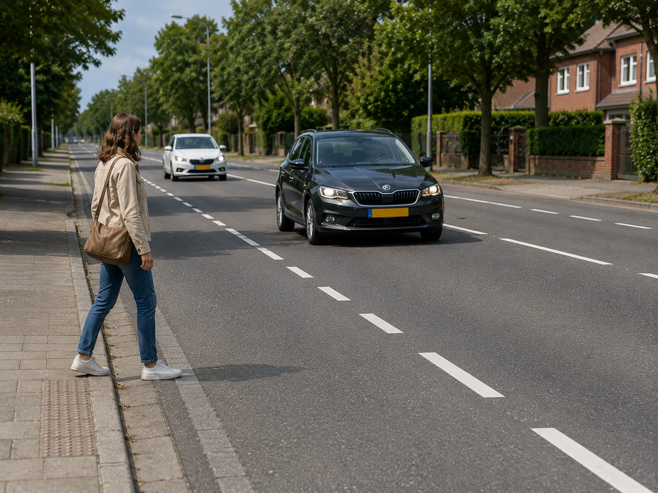 What should you do before crossing the road?