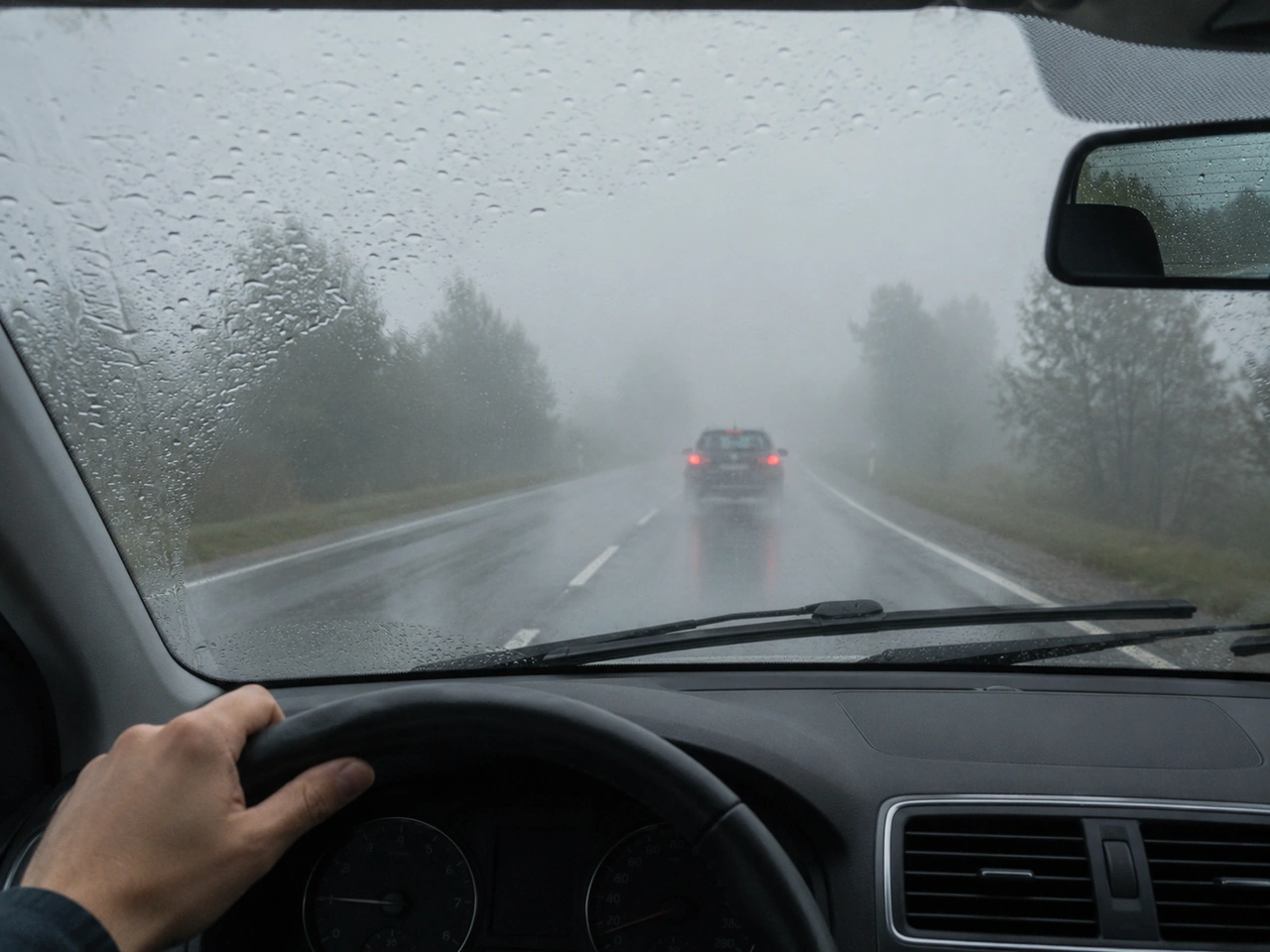 Why should you adjust your speed in bad weather?