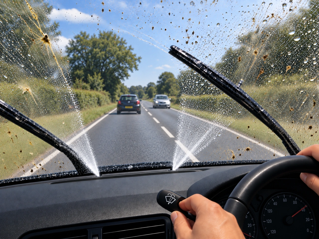Why should the windscreen washer reservoir contain suitable washer fluid?