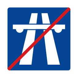 Einde van de autosnelweg.