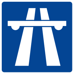 Begin van een autosnelweg.