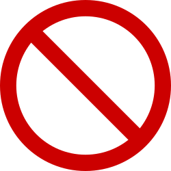 Accès interdit dans les deux sens.