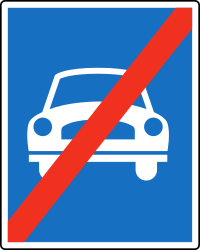 Einde van de autoweg.