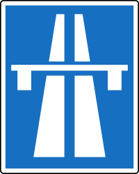 Begin van een autosnelweg.