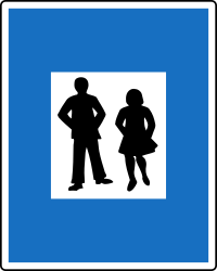 Begin van een voetgangerszone.