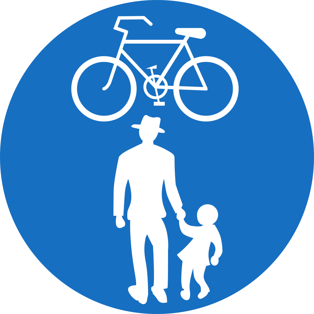 Verplicht gedeeld voet- en fietspad.