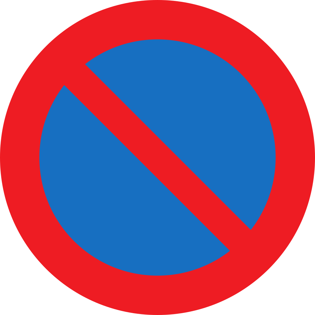 Parkeren verboden.
