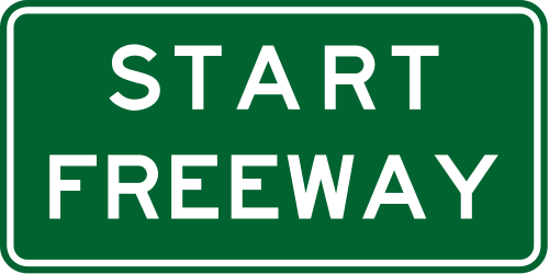 Début d'une autoroute.