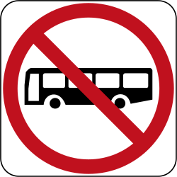 バス通行禁止。