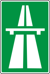 Début d'une autoroute.
