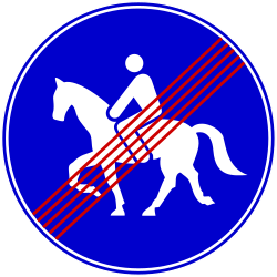 End of mandatory path for equestrians.
