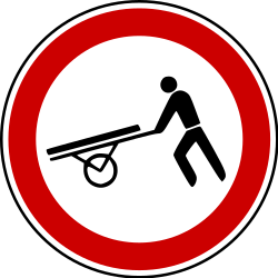 Chariots à main interdits.