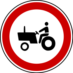 Tracteurs interdits.