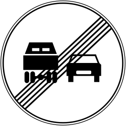 Fin de l'interdiction de dépassement pour les camions.