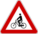 Aviso de ciclistas.