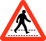 横断歩道に注意。