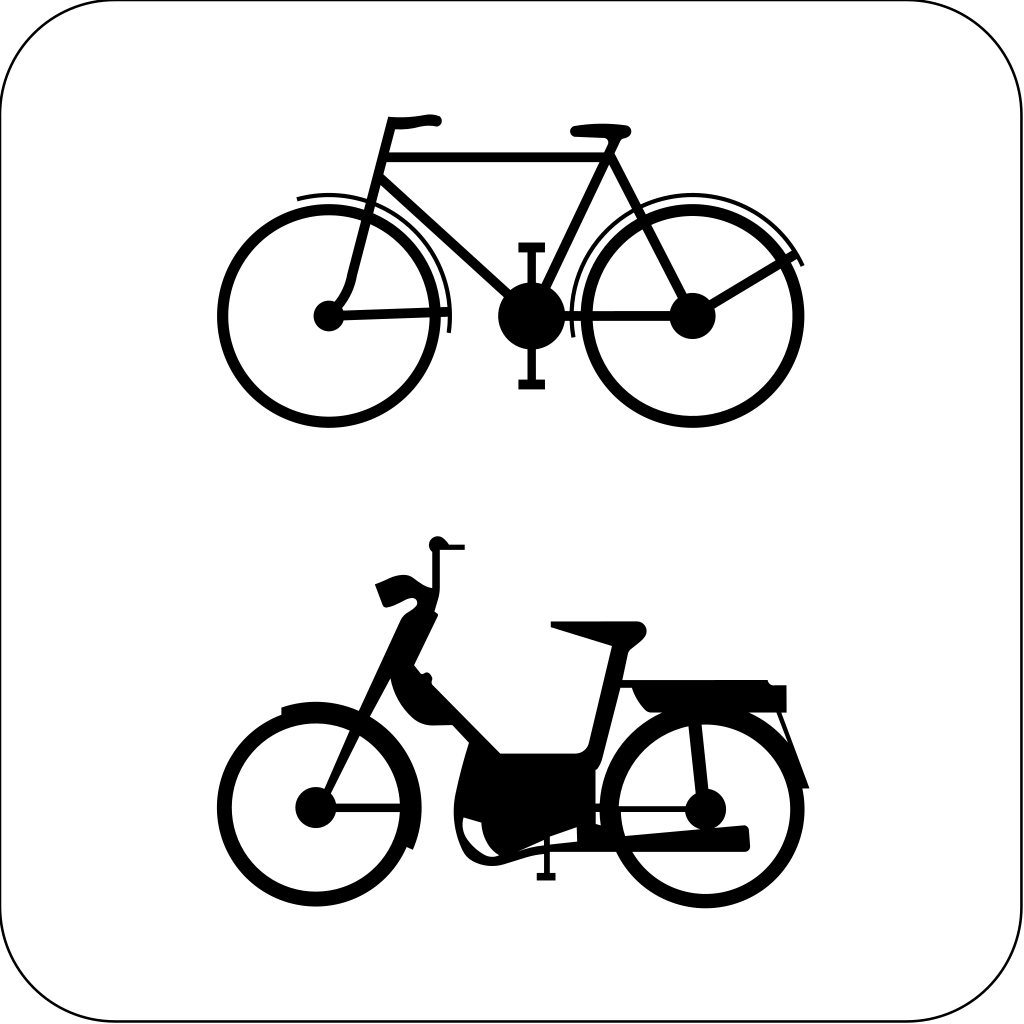 Voor fietsers en bromfietsen.