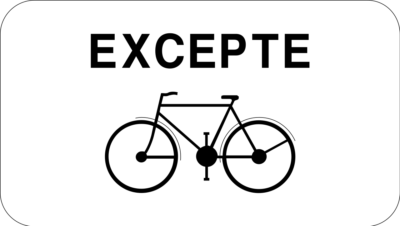 Fietsers toegestaan.