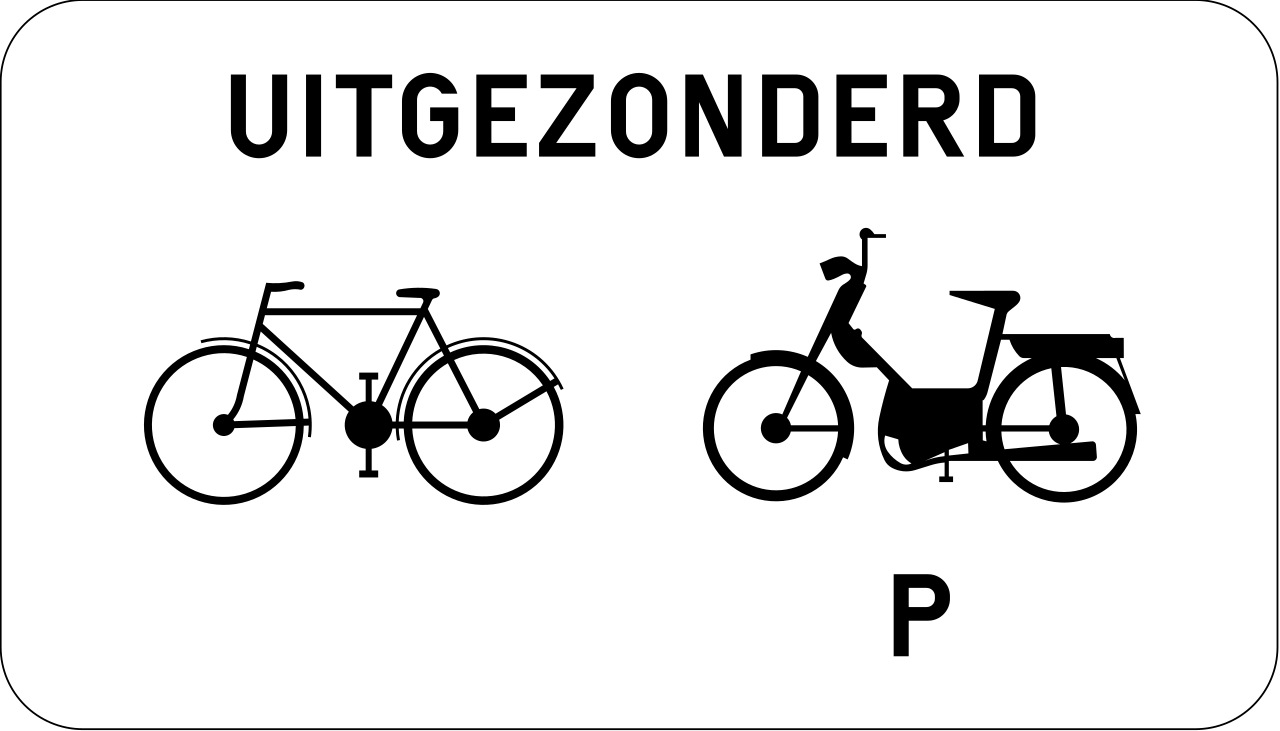 Fietsers en bromfietsen klasse P toegestaan.