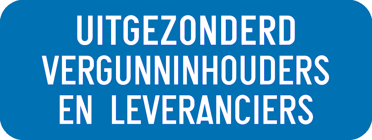 Vergunninghouders en leveringsvoertuigen toegestaan.