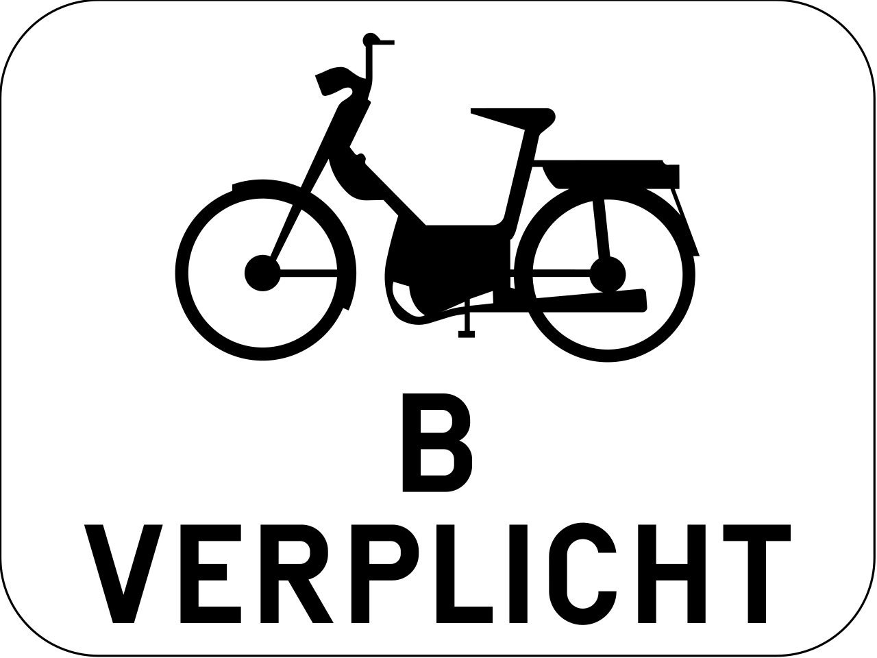 Verplicht voor bromfietsen klasse B.