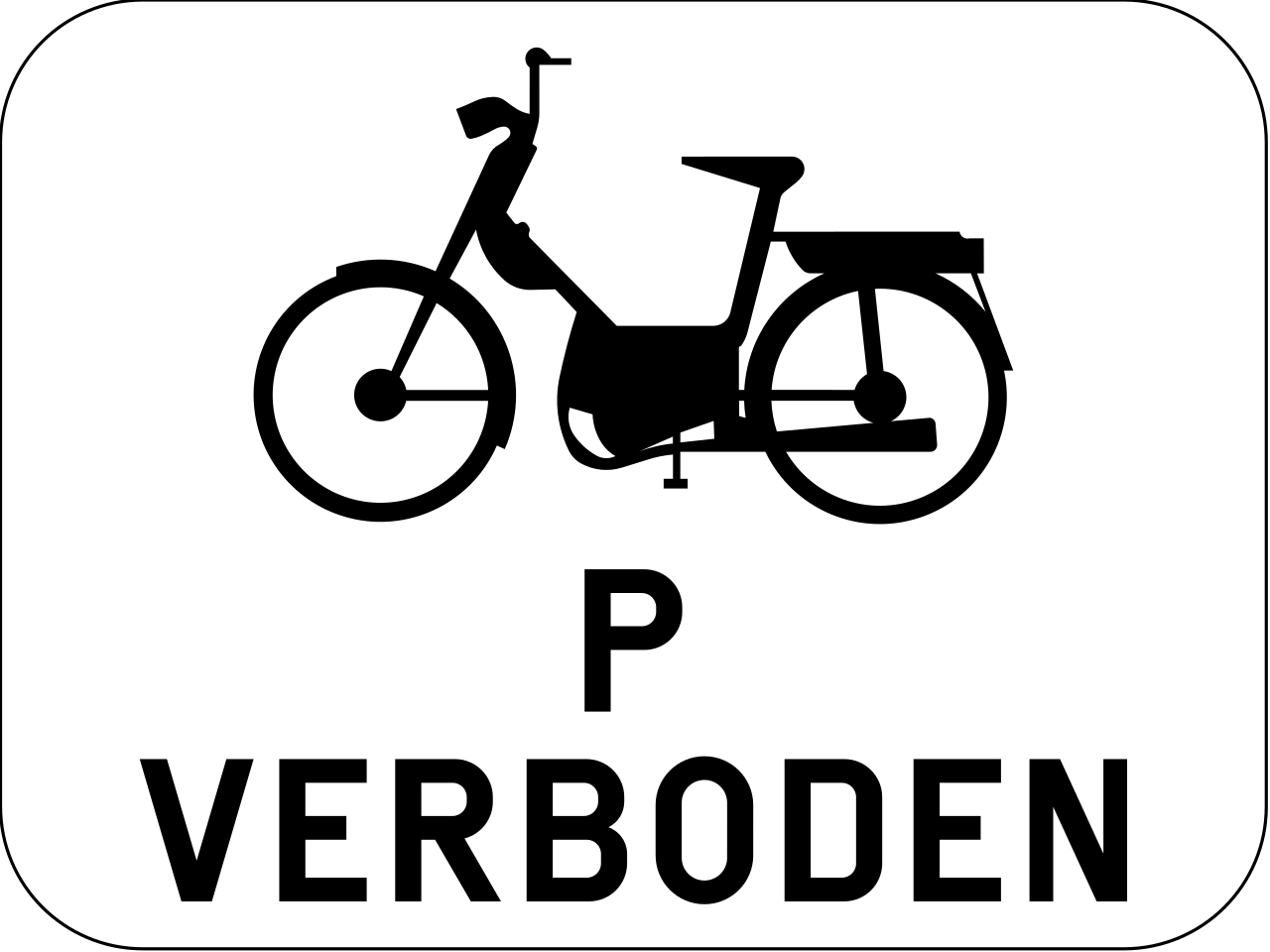 Verboden voor bromfietsen klasse P.