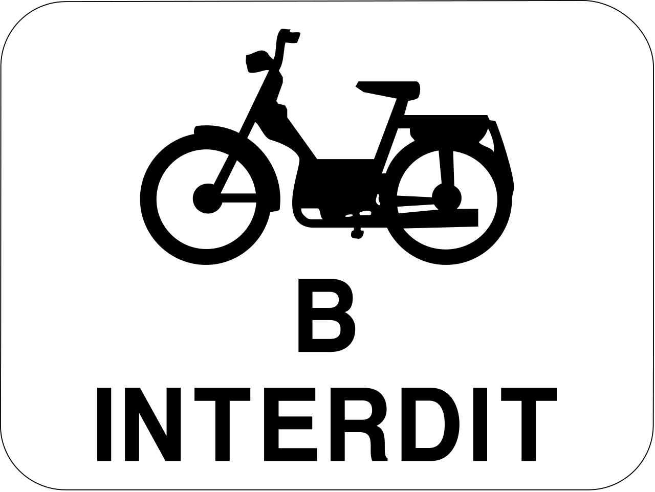 Verboden voor bromfietsen klasse B.