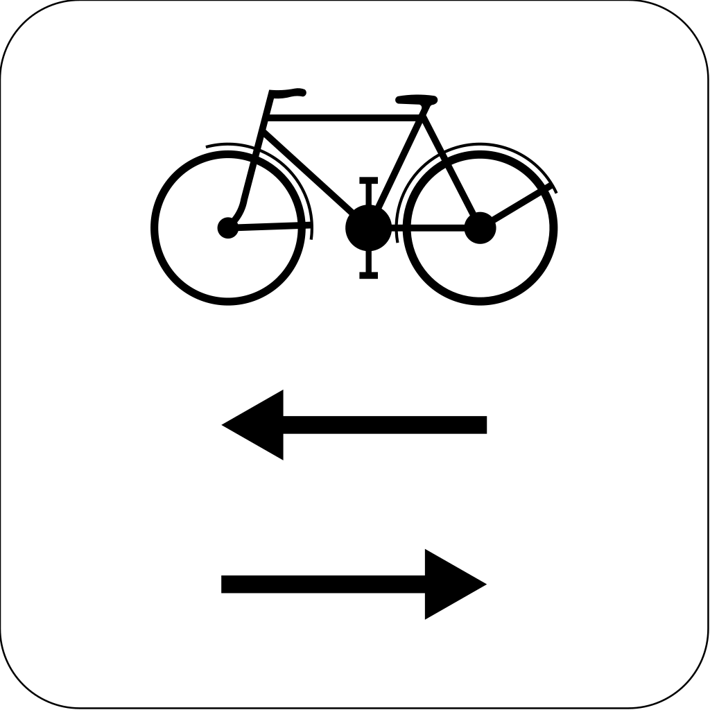 Fietsers uit beide richtingen.