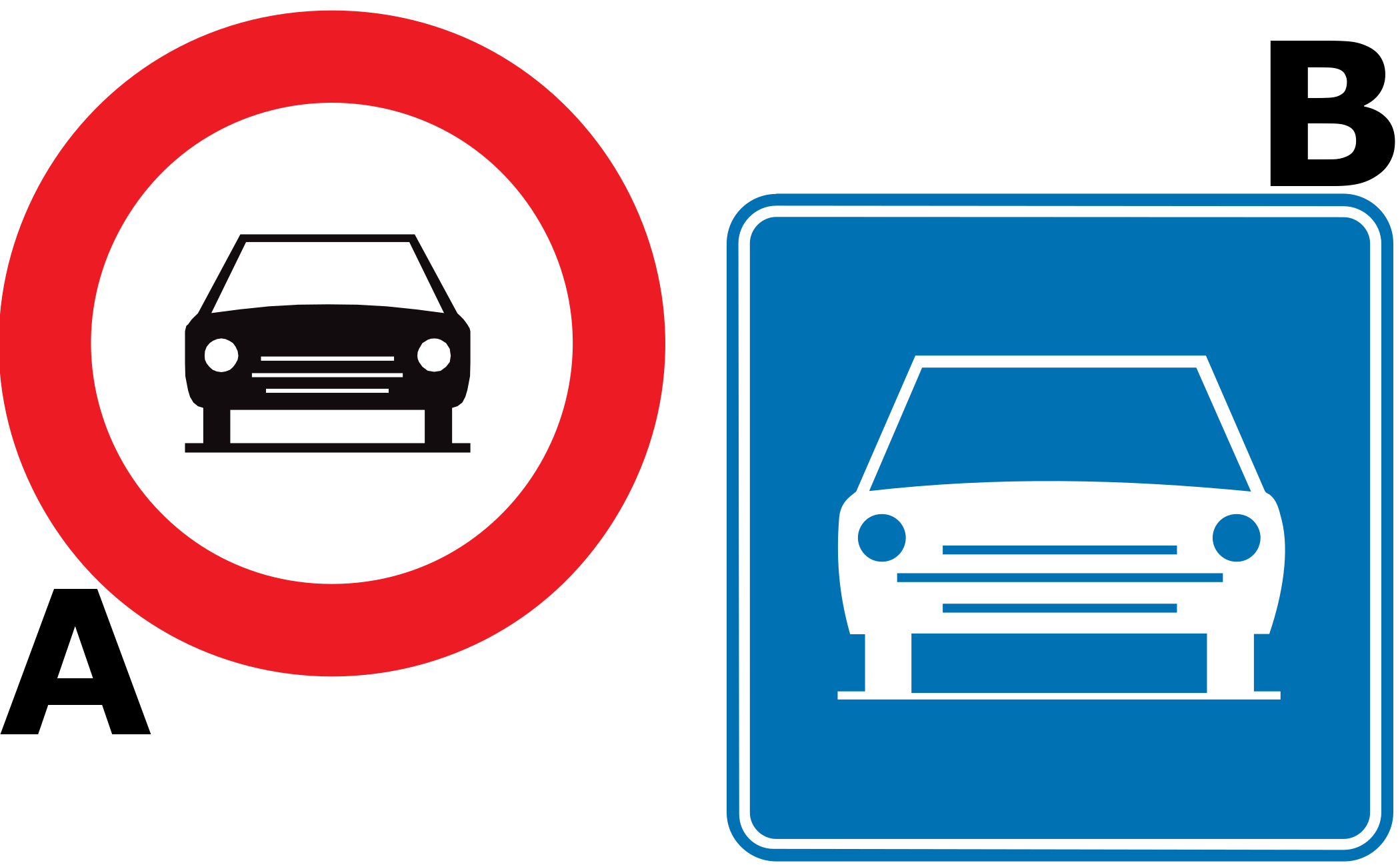 Which traffic sign is a prohibitory sign?