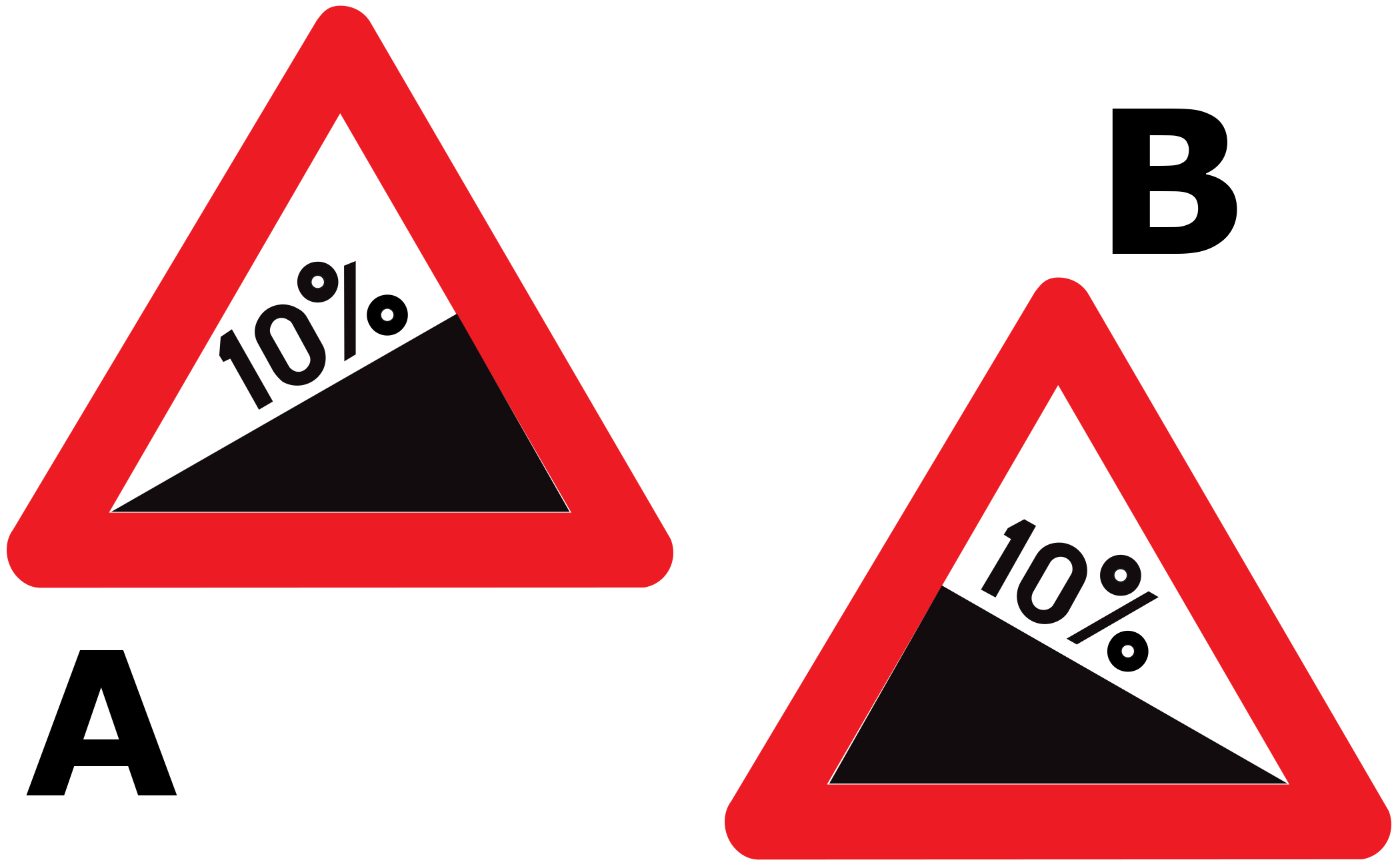 Which traffic sign warns of a steep descent?