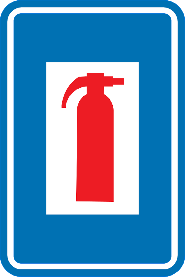 Extincteur d'incendie.
