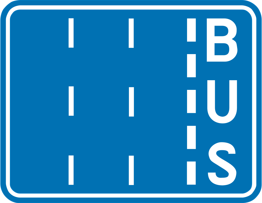 Voie réservée aux bus.