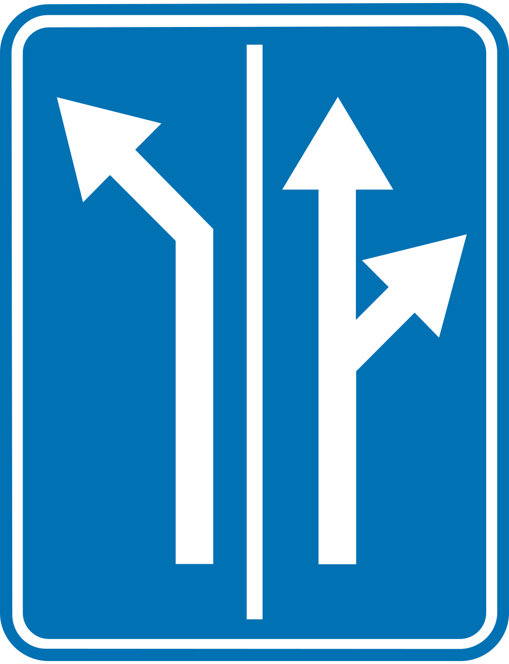 Aperçu des voies et de leur direction.