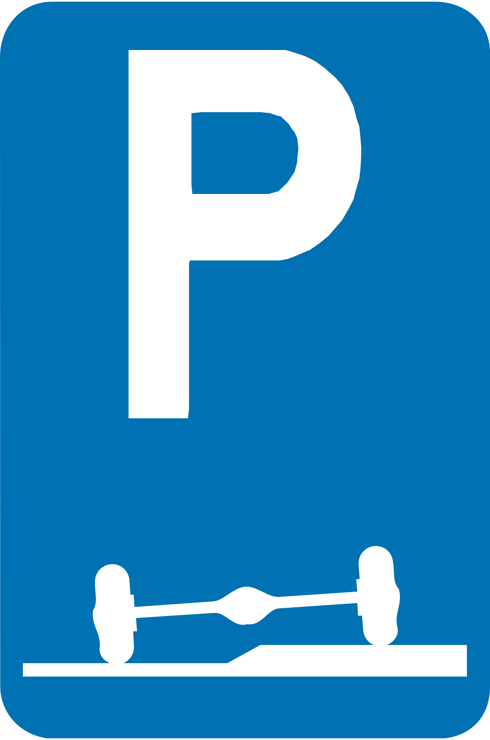Stationnement autorisé uniquement en partie sur la chaussée.