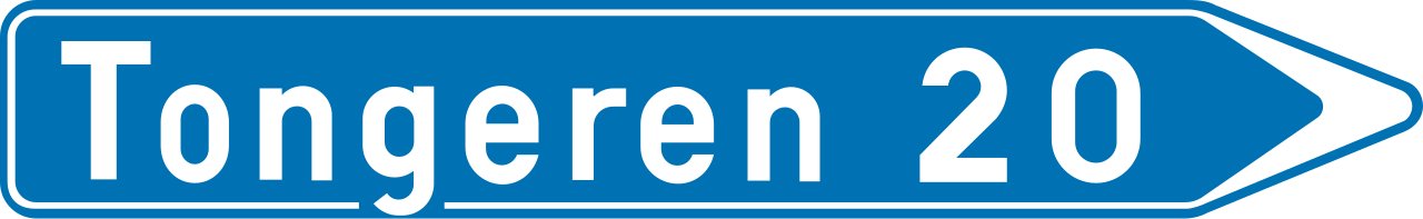 Direction avec distance jusqu’au lieu.