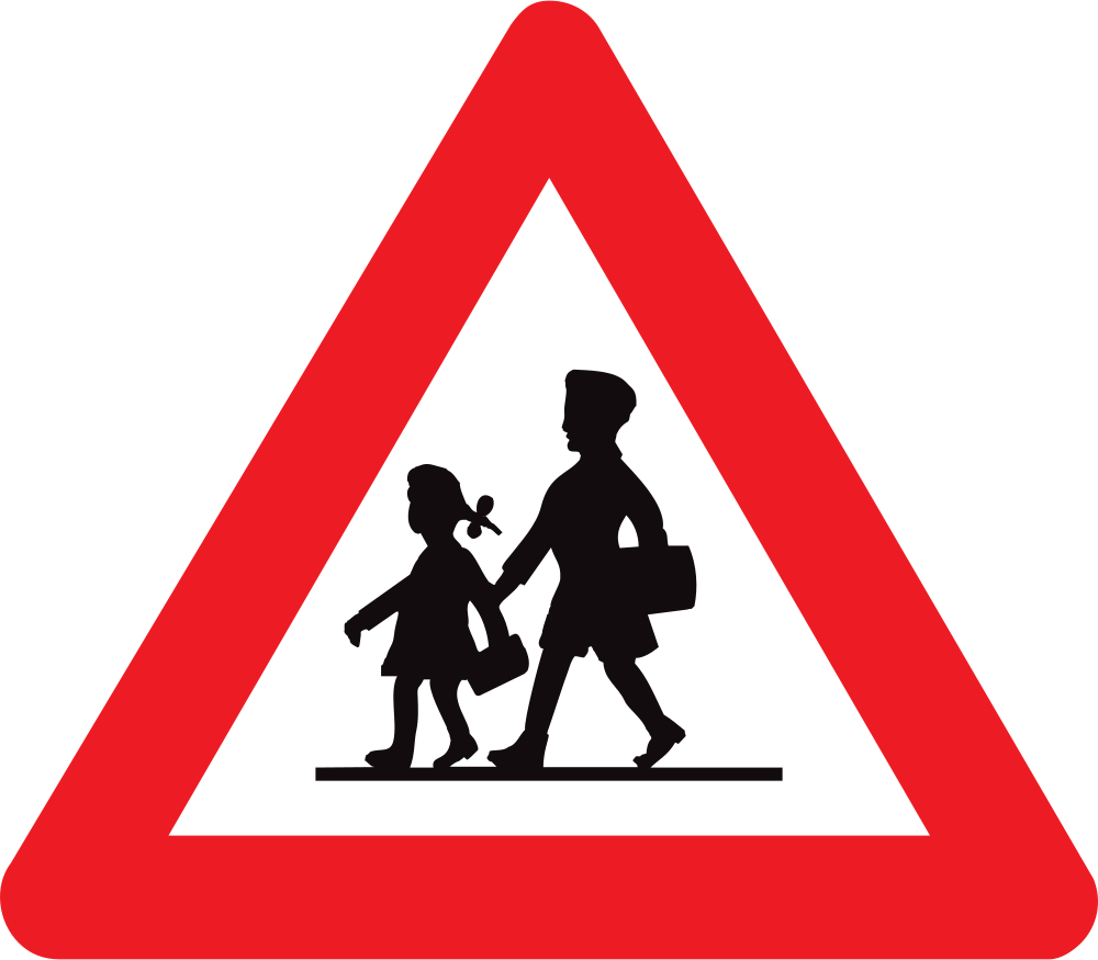 Aviso de crianças.