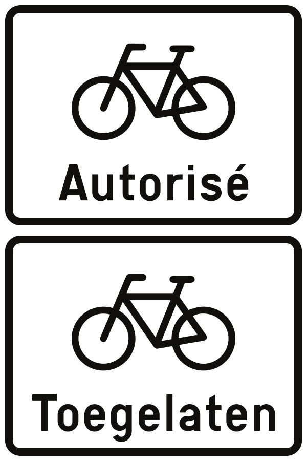 Ciclistas autorizados.