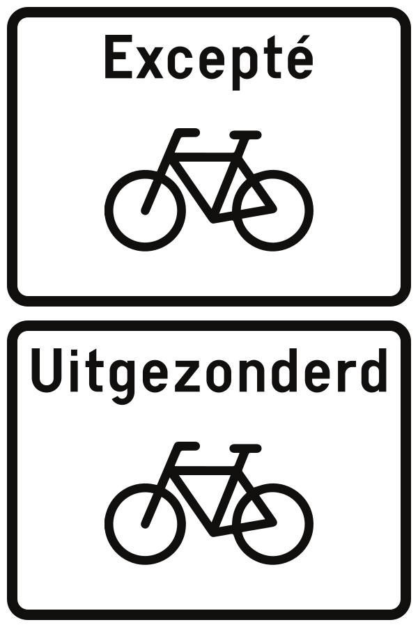 Ciclistas autorizados.