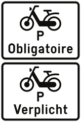 Verplicht voor bromfietsen klasse P.