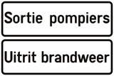 Uitrit voor brandweerwagens.