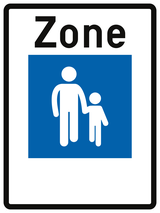 Begin van een voetgangerszone.