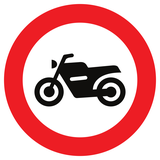 Motorfietsen verboden.