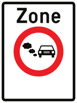 Begin van een lage-emissiezone.