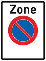 Begin van een parkeerverbodszone.