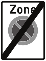 Einde van de parkeerverbodszone.