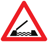 Waarschuwing voor een beweegbare brug.