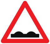 Waarschuwing voor een slecht wegdek.
